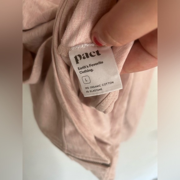 Pact Organic Stretch French Terry Snug-Fit Zip Hoodie Pale Mauve - Picture 8 of 8